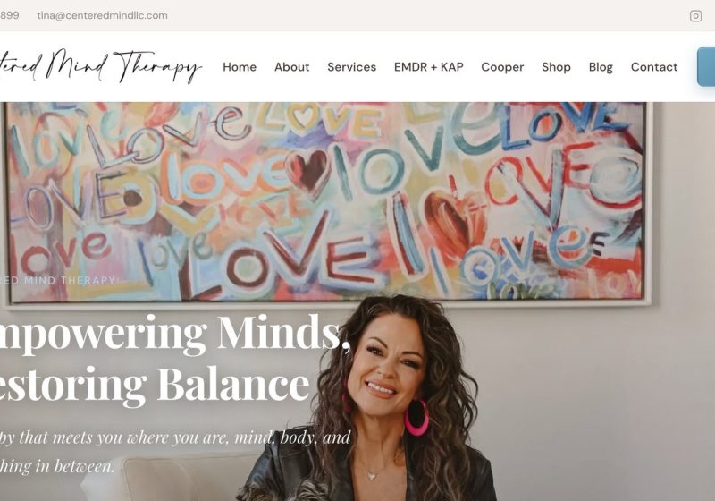 Centered Mind Therapy website by Moss Marketing Group