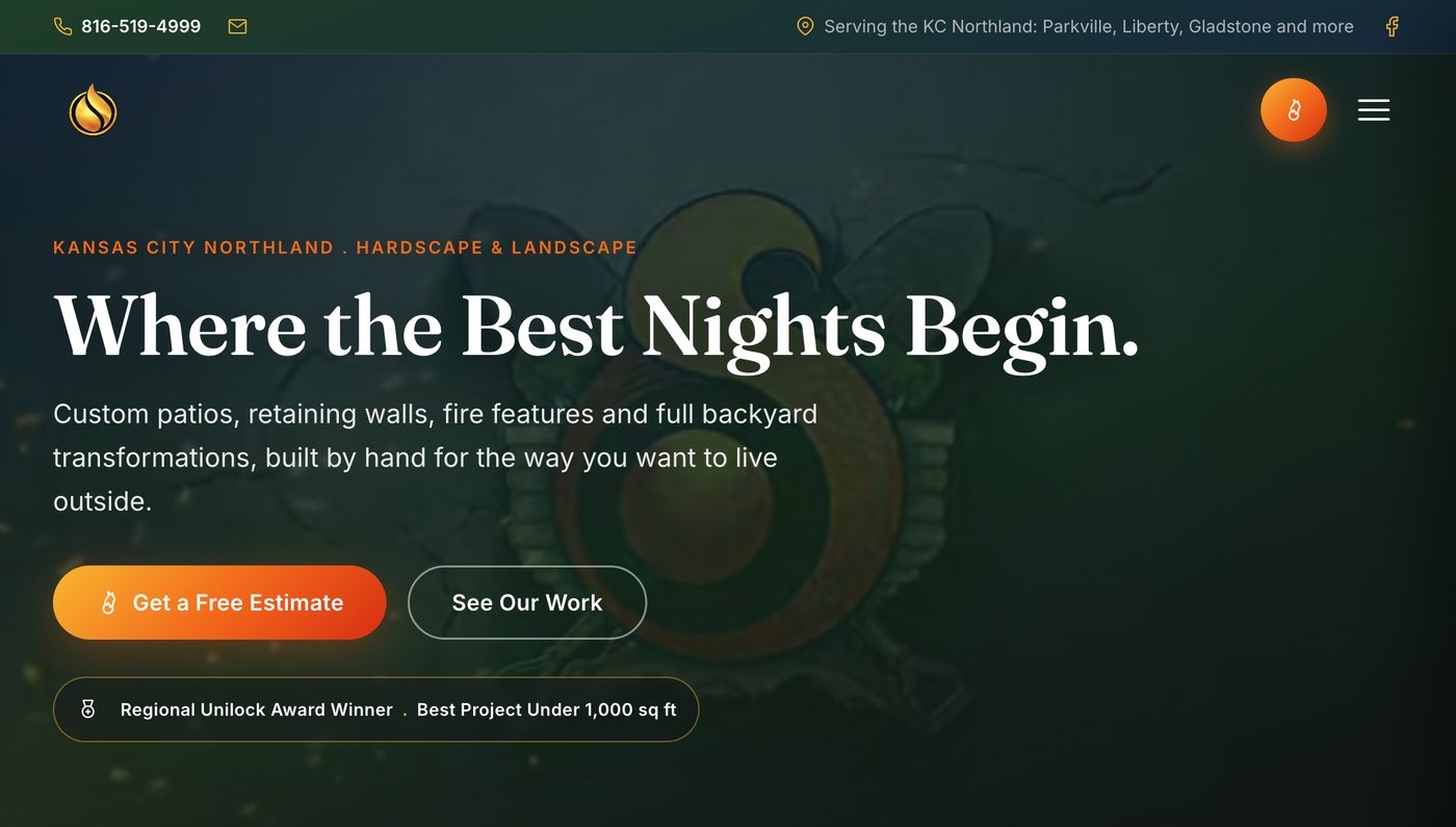 Over the Field website by Moss Marketing Group
